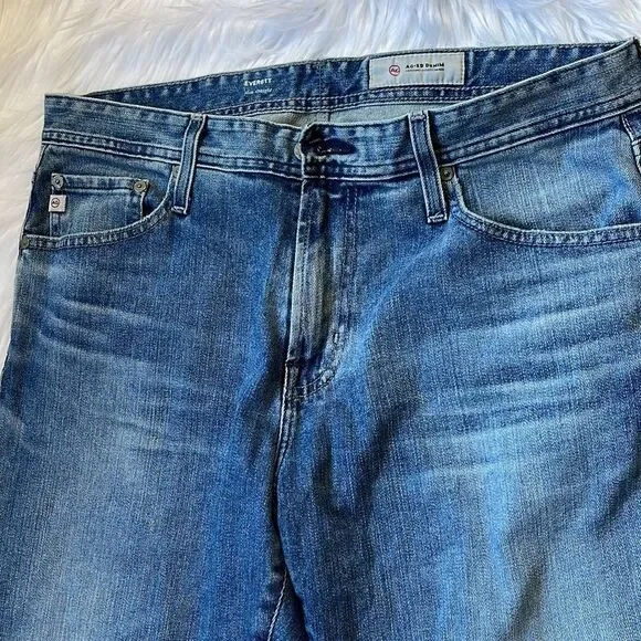 Ag-ed Denim Mens Jeans Size33 Slim High Rise Straight Made in USA size 33R - Picture 3 of 13